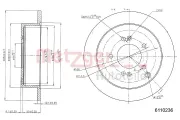 Bremsscheibe METZGER 6110236