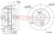 Bremsscheibe Hinterachse METZGER 6110238