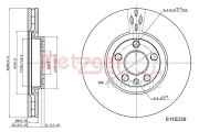 Bremsscheibe METZGER 6110239