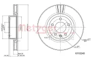 Bremsscheibe METZGER 6110240