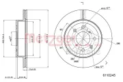 Bremsscheibe METZGER 6110245