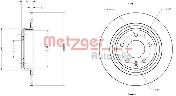 Bremsscheibe METZGER 6110247