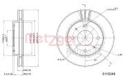 Bremsscheibe METZGER 6110248