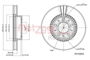 Bremsscheibe METZGER 6110253