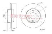 Bremsscheibe METZGER 6110254