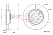 Bremsscheibe METZGER 6110255