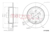 Bremsscheibe METZGER 6110258