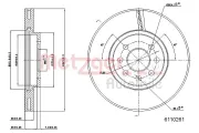 Bremsscheibe METZGER 6110261