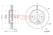 Bremsscheibe METZGER 6110266