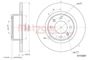 Bremsscheibe METZGER 6110281