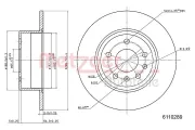 Bremsscheibe METZGER 6110289