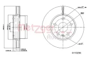 Bremsscheibe METZGER 6110296