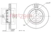 Bremsscheibe Vorderachse links Vorderachse rechts METZGER 6110305