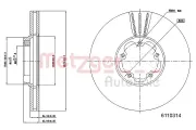 Bremsscheibe METZGER 6110314