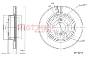 Bremsscheibe METZGER 6110319