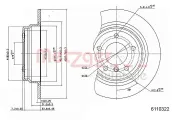 Bremsscheibe METZGER 6110322