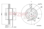 Bremsscheibe METZGER 6110327