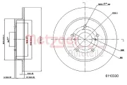 Bremsscheibe Hinterachse METZGER 6110330