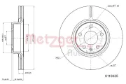 Bremsscheibe METZGER 6110335