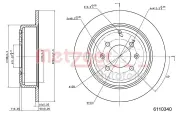 Bremsscheibe METZGER 6110340