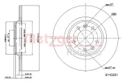 Bremsscheibe METZGER 6110351