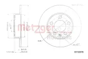 Bremsscheibe METZGER 6110376