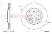 Bremsscheibe METZGER 6110393