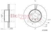 Bremsscheibe METZGER 6110395