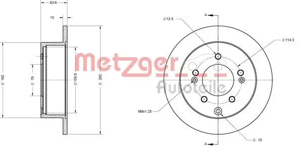 Bremsscheibe METZGER 6110396