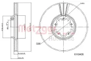 Bremsscheibe METZGER 6110405