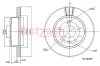 Bremsscheibe Vorderachse links Vorderachse rechts METZGER 6110407 Bild Bremsscheibe Vorderachse links Vorderachse rechts METZGER 6110407