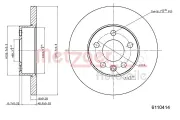 Bremsscheibe METZGER 6110414