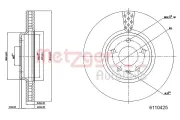 Bremsscheibe METZGER 6110425