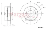 Bremsscheibe METZGER 6110428