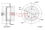 Bremsscheibe Hinterachse METZGER 6110432