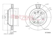 Bremsscheibe METZGER 6110434