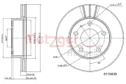 Bremsscheibe METZGER 6110438