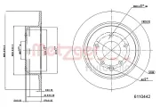 Bremsscheibe METZGER 6110442