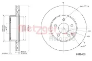 Bremsscheibe METZGER 6110453