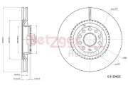 Bremsscheibe METZGER 6110465