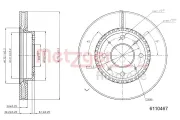 Bremsscheibe METZGER 6110467