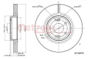 Bremsscheibe METZGER 6110478