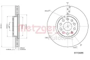 Bremsscheibe METZGER 6110486