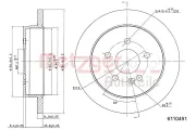 Bremsscheibe METZGER 6110491