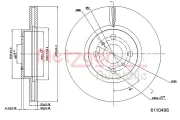 Bremsscheibe METZGER 6110496