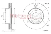 Bremsscheibe METZGER 6110497