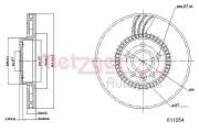 Bremsscheibe METZGER 6110504