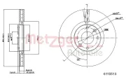 Bremsscheibe METZGER 6110513