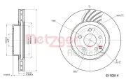 Bremsscheibe METZGER 6110514