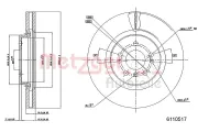 Bremsscheibe METZGER 6110517